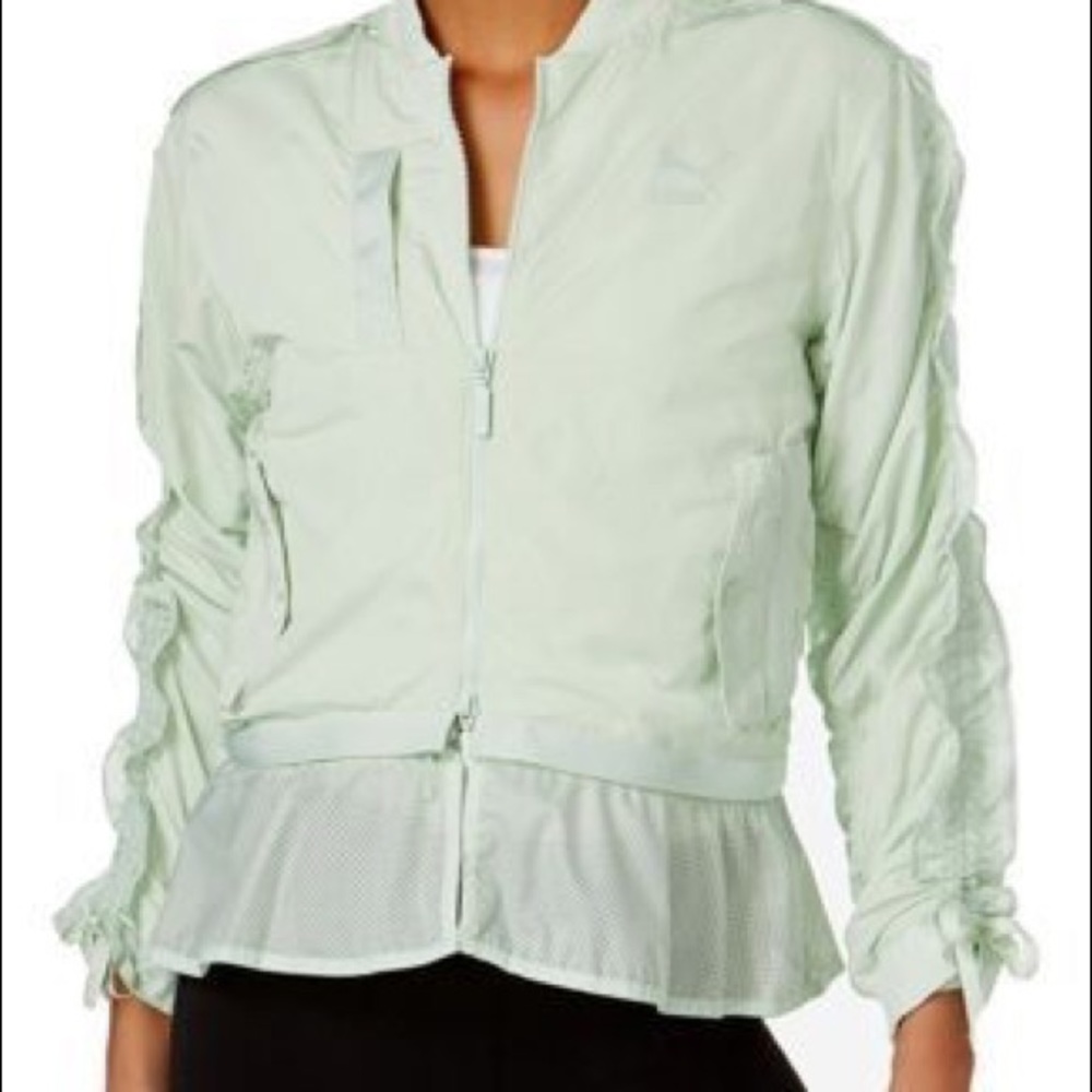 NWOT PUMA GREEN BOMBER RAIN JACKET